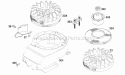 Blower Hsg Flywheels Diagram and Parts List for 124702-0220-01  Briggs and Stratton Engine